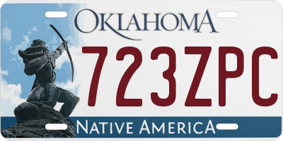 OK license plate 723ZPC