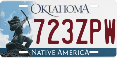 OK license plate 723ZPW