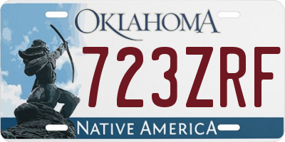 OK license plate 723ZRF