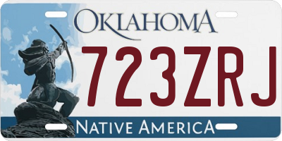 OK license plate 723ZRJ