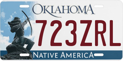 OK license plate 723ZRL