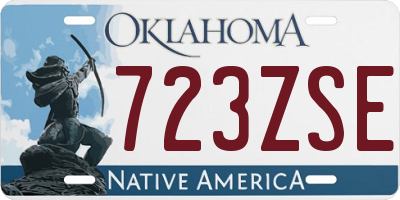 OK license plate 723ZSE