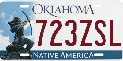 OK license plate 723ZSL