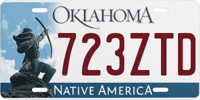 OK license plate 723ZTD