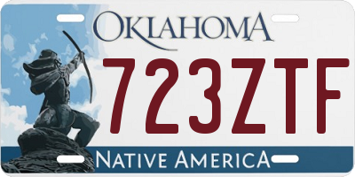 OK license plate 723ZTF