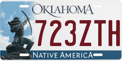 OK license plate 723ZTH