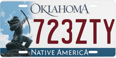 OK license plate 723ZTY