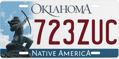 OK license plate 723ZUC