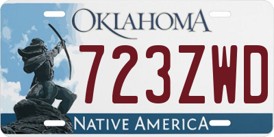 OK license plate 723ZWD