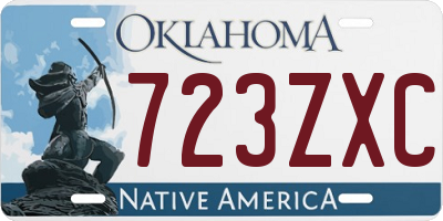 OK license plate 723ZXC