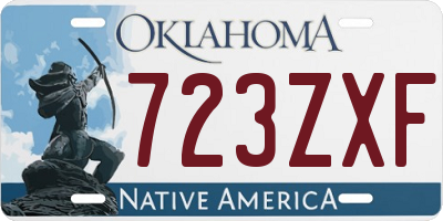 OK license plate 723ZXF