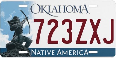 OK license plate 723ZXJ