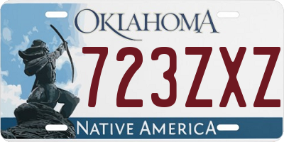 OK license plate 723ZXZ