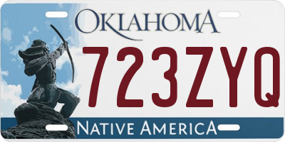 OK license plate 723ZYQ