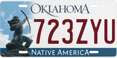 OK license plate 723ZYU
