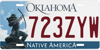 OK license plate 723ZYW