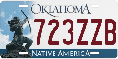 OK license plate 723ZZB