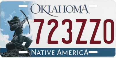 OK license plate 723ZZO
