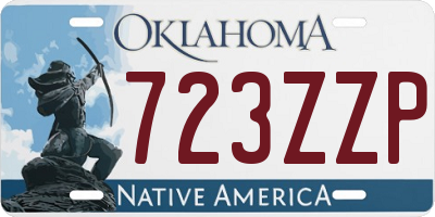 OK license plate 723ZZP