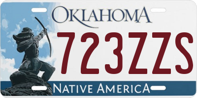 OK license plate 723ZZS