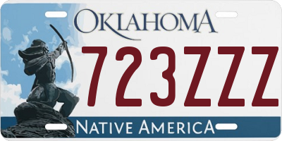 OK license plate 723ZZZ