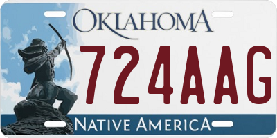 OK license plate 724AAG