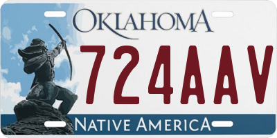 OK license plate 724AAV