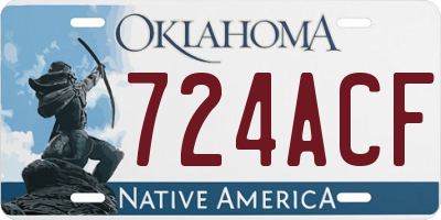OK license plate 724ACF