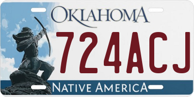 OK license plate 724ACJ