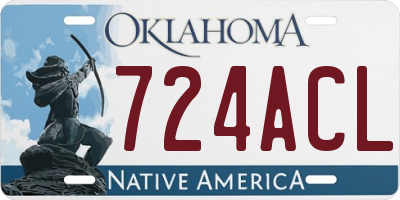 OK license plate 724ACL