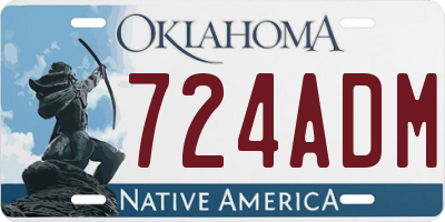 OK license plate 724ADM