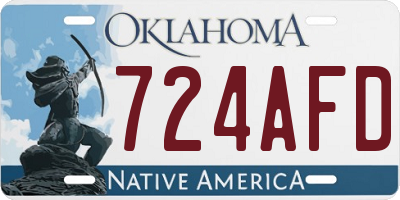 OK license plate 724AFD