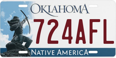 OK license plate 724AFL