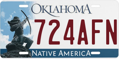 OK license plate 724AFN