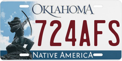 OK license plate 724AFS