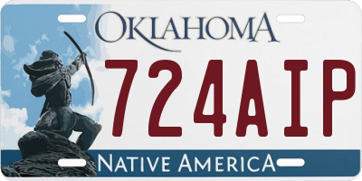 OK license plate 724AIP