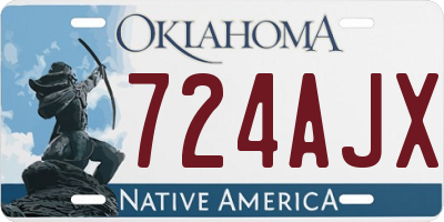 OK license plate 724AJX