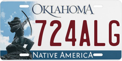 OK license plate 724ALG