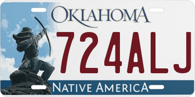 OK license plate 724ALJ