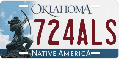 OK license plate 724ALS