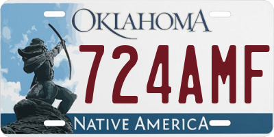 OK license plate 724AMF