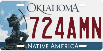 OK license plate 724AMN