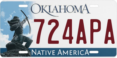OK license plate 724APA