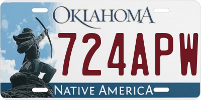 OK license plate 724APW