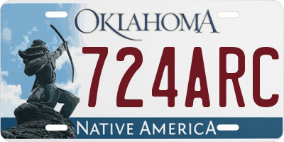 OK license plate 724ARC