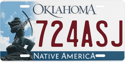 OK license plate 724ASJ