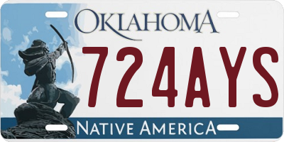 OK license plate 724AYS