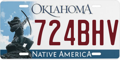 OK license plate 724BHV