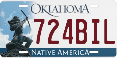 OK license plate 724BIL