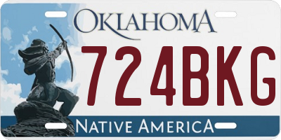 OK license plate 724BKG